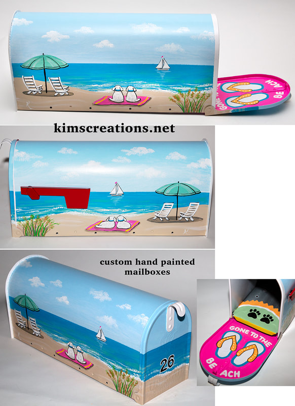 Beach Hand Painted Mailboxes